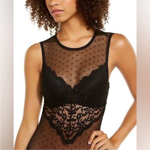 INC Sheer Lace Teddy Bodysuit/ Lingerie - Picture 2 of 9